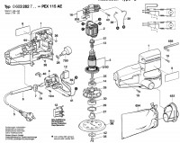 Bosch 0 603 282 703 Pex 115 Ae Random Orbital Sander 220 V / Eu Spare Parts
